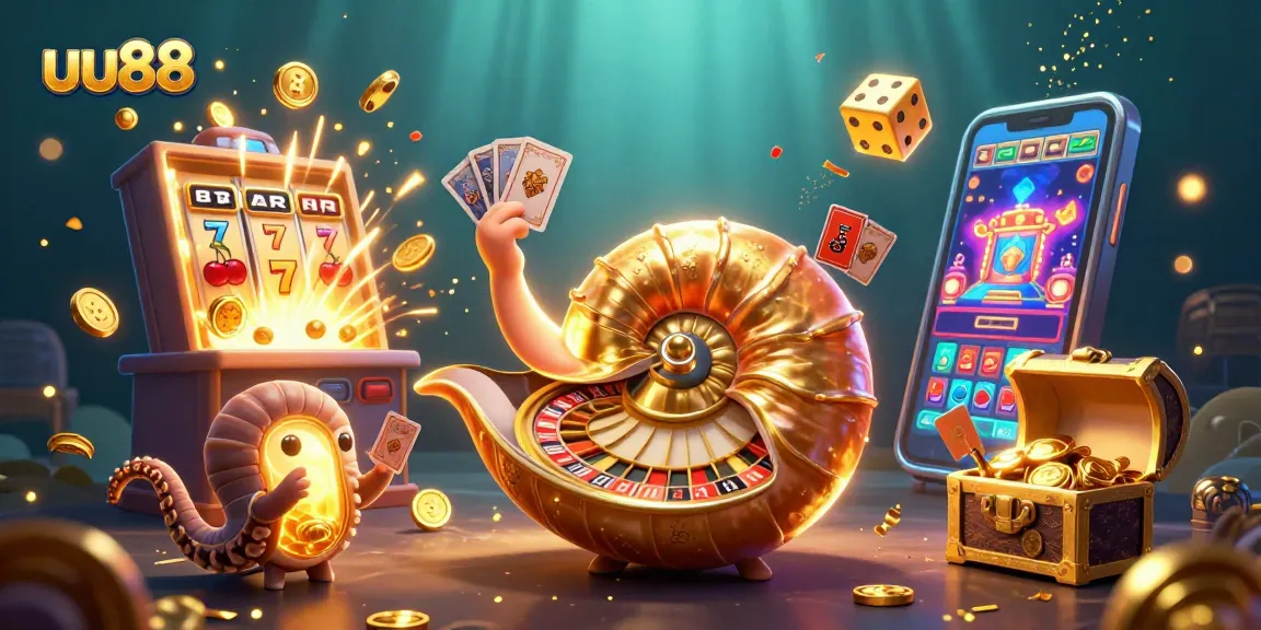 Experience thrilling bonuses with uu88's exciting games illustrated in a rich 3D scene.