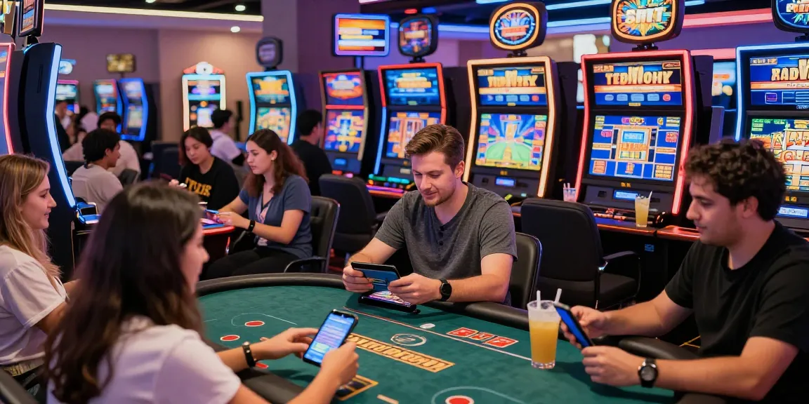 Engaged players at credit card casinos showcasing vibrant gaming atmosphere and the convenience of deposits via https://transact.org.uk