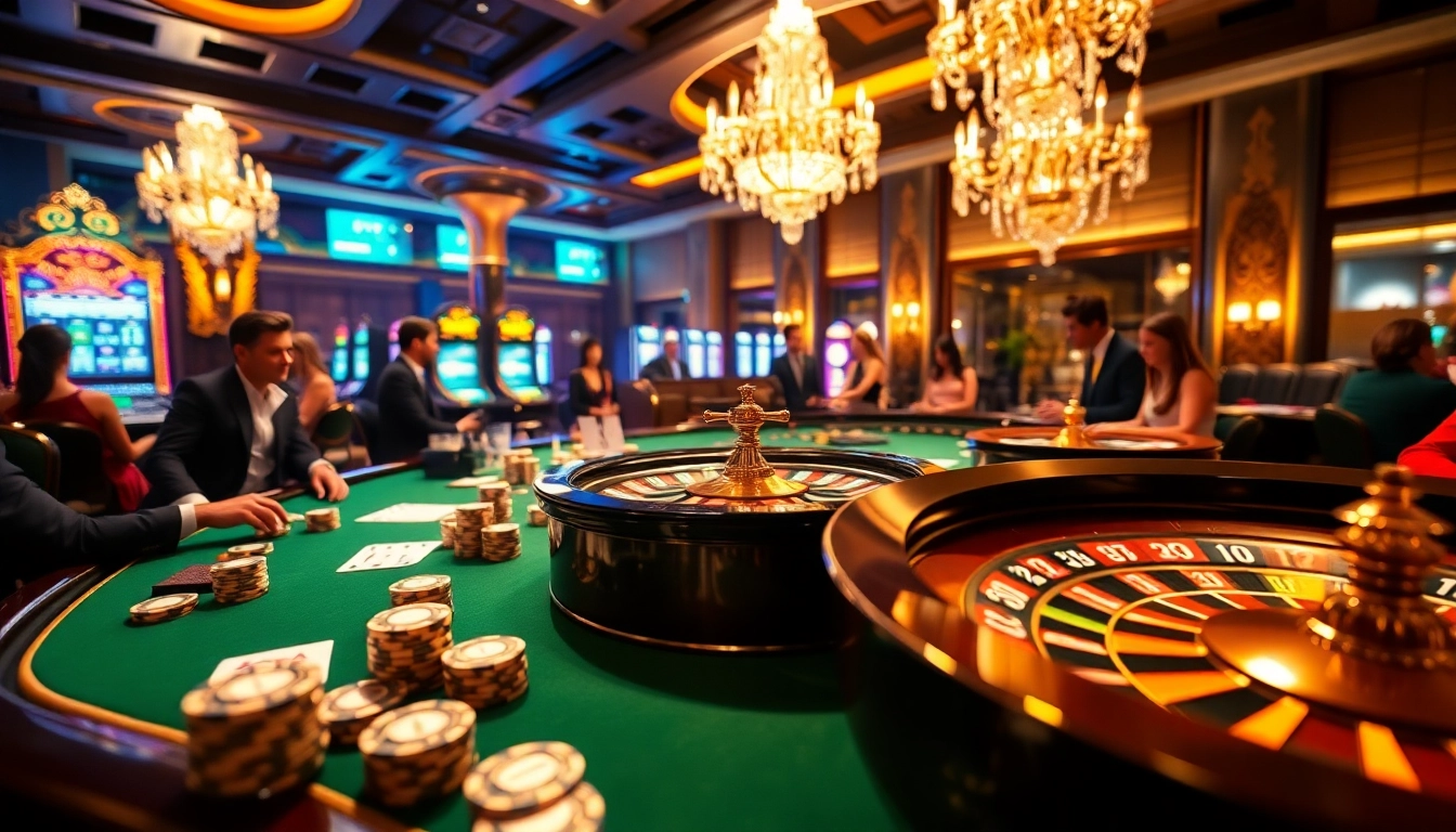 Experience the thrill of winning at https://okfun.cn.com/ with a luxurious casino table, vibrant poker chips, and captivating roulette wheels.