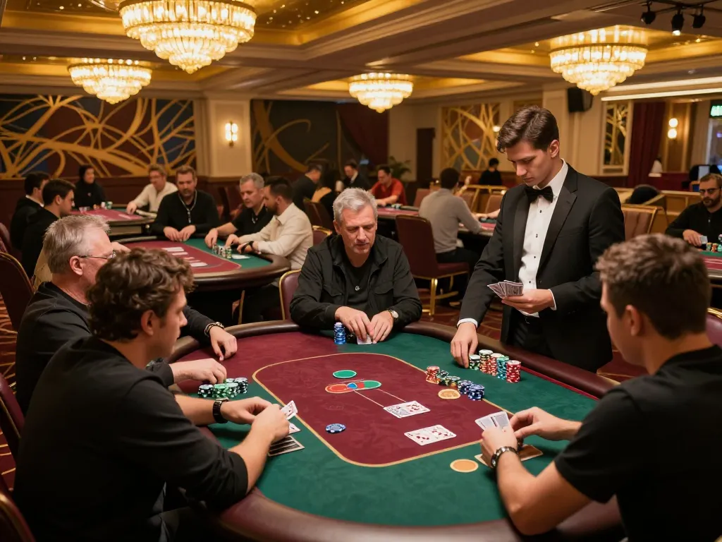 Excited players compete in an 88CLUB poker tournament with strategic gameplay at vibrant tables.