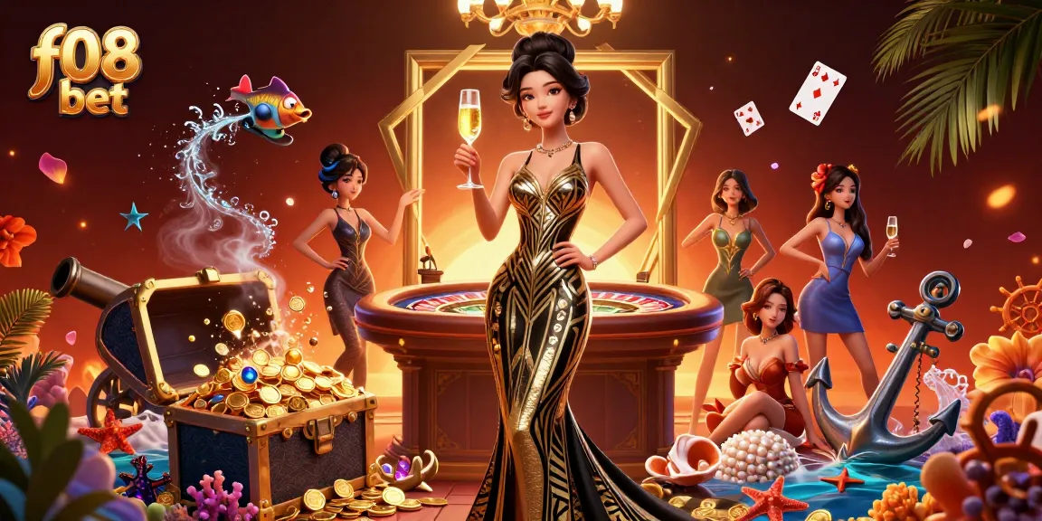 Menangkan besar di f08 bet dengan suasana kasino yang hidup ini yang menampilkan elemen glamor dan visual yang cerah.