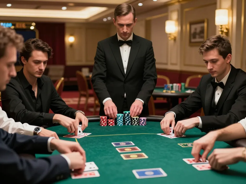 Engaged players at high-stakes poker table showcase strategies, embodying mega888group's competitive spirit.