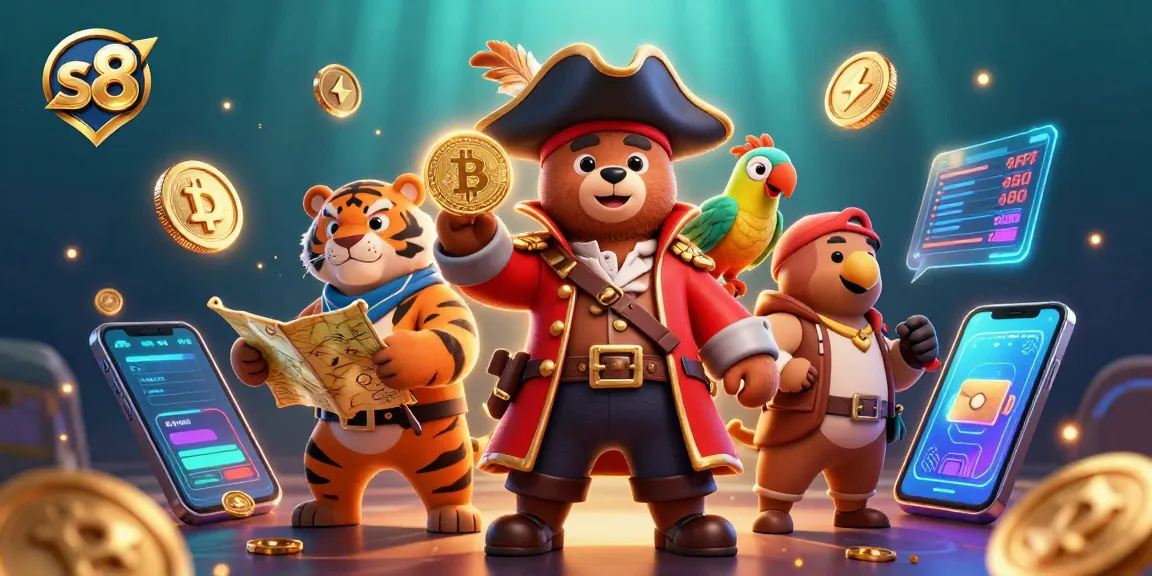 Play exciting games at s8 online casino featuring colorful characters and crypto elements.