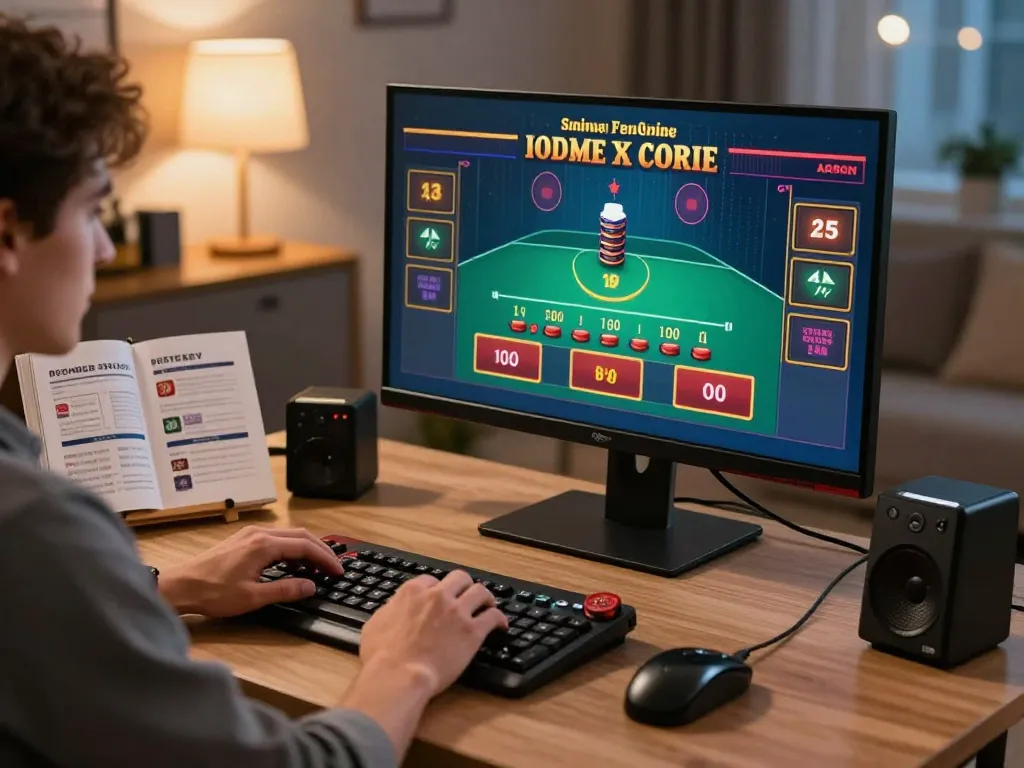 Experience an engaging gaming session at Luckywin with a live dealer blackjack setup on a modern desk.