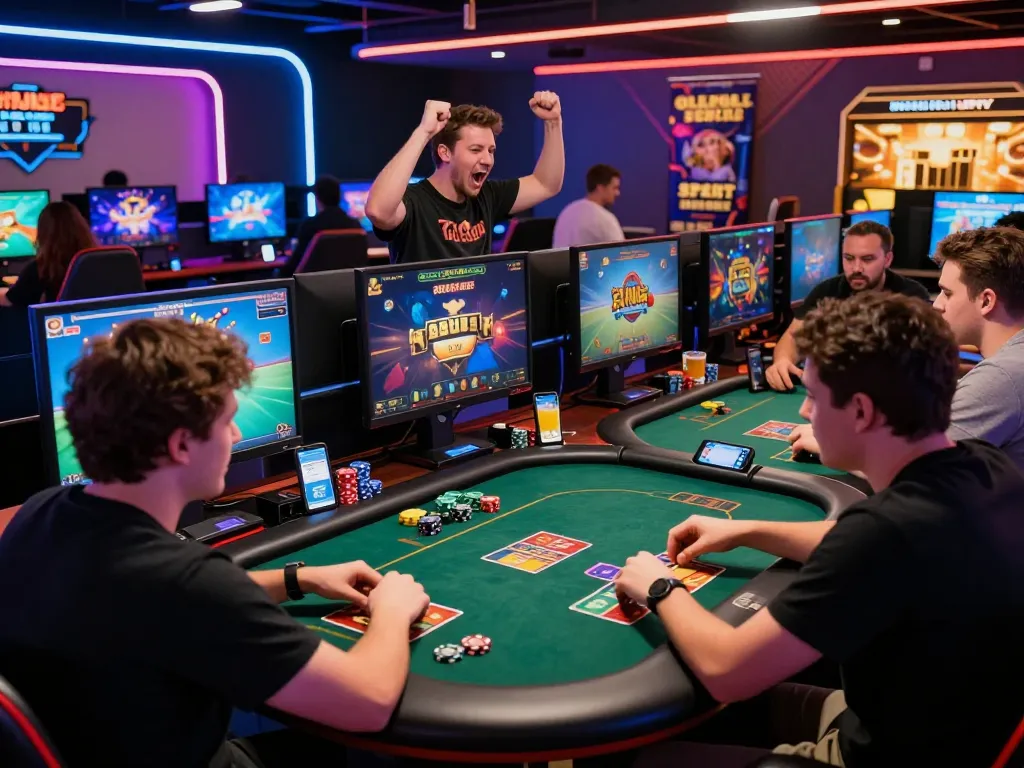 Exciting scene of players enjoying games at 789club, showing vibrant atmosphere and dynamic betting.