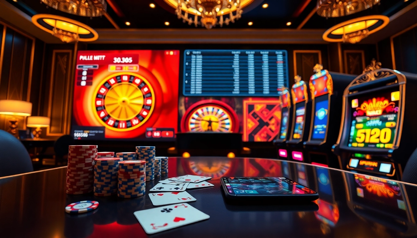 Engaging poker and live betting interface displaying https://hm88.cafe/ with dynamic chips and cards action