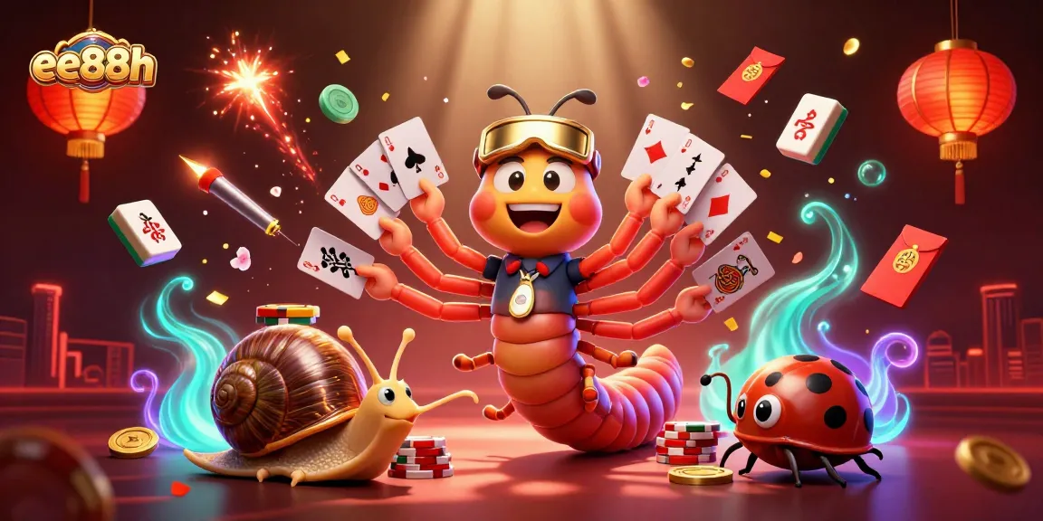Experience vibrant gaming excitement at ee88h with a lively casino scene featuring animated characters and rich details.