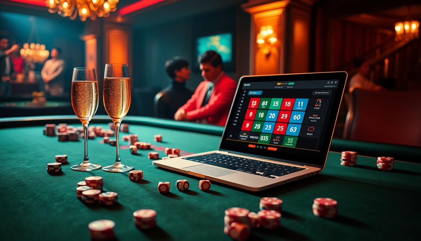 Lô đề online action at a casino table with vibrant chips and an engaging betting interface.