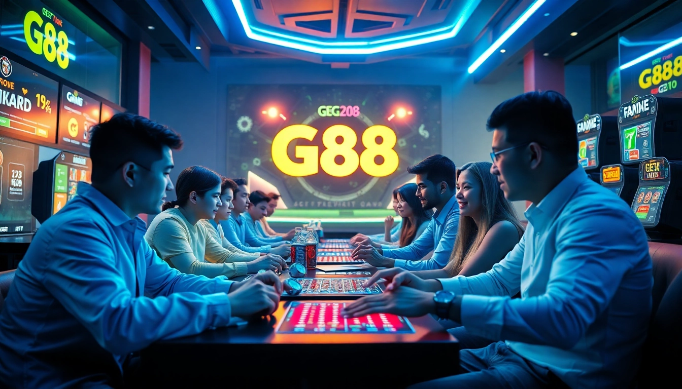 Experience the excitement of G88 online gaming with a vibrant, immersive interface.