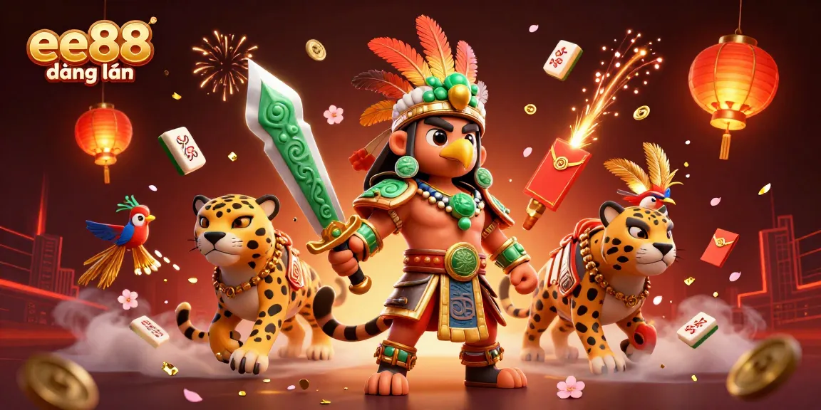 Engage with the vibrant world of ee88 đăng nhập, featuring captivating casino-themed warriors amidst thrilling game elements.