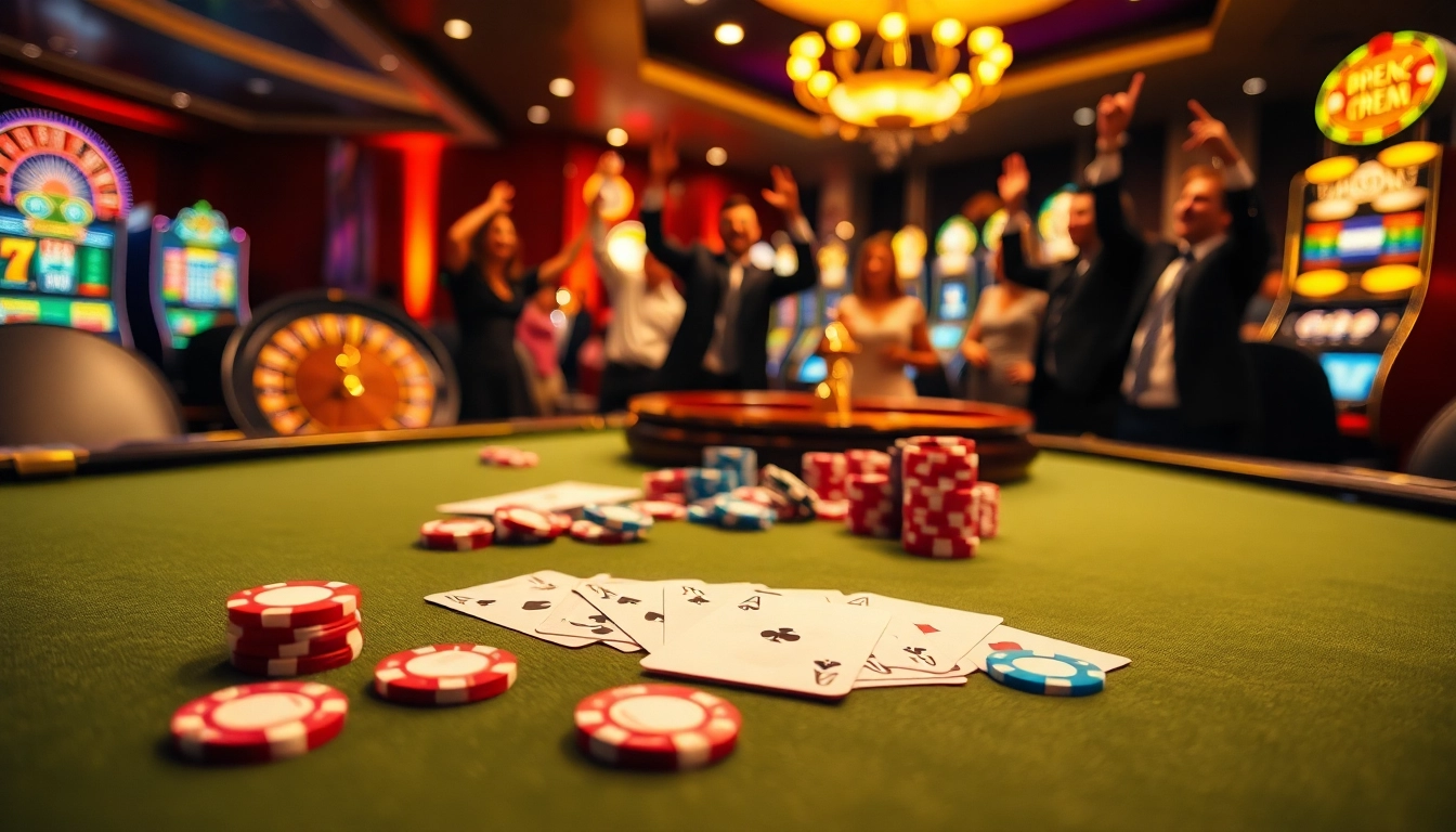 Experience exhilarating poker at https://open88.bid/ with colorful chips and cards in a luxurious setting.