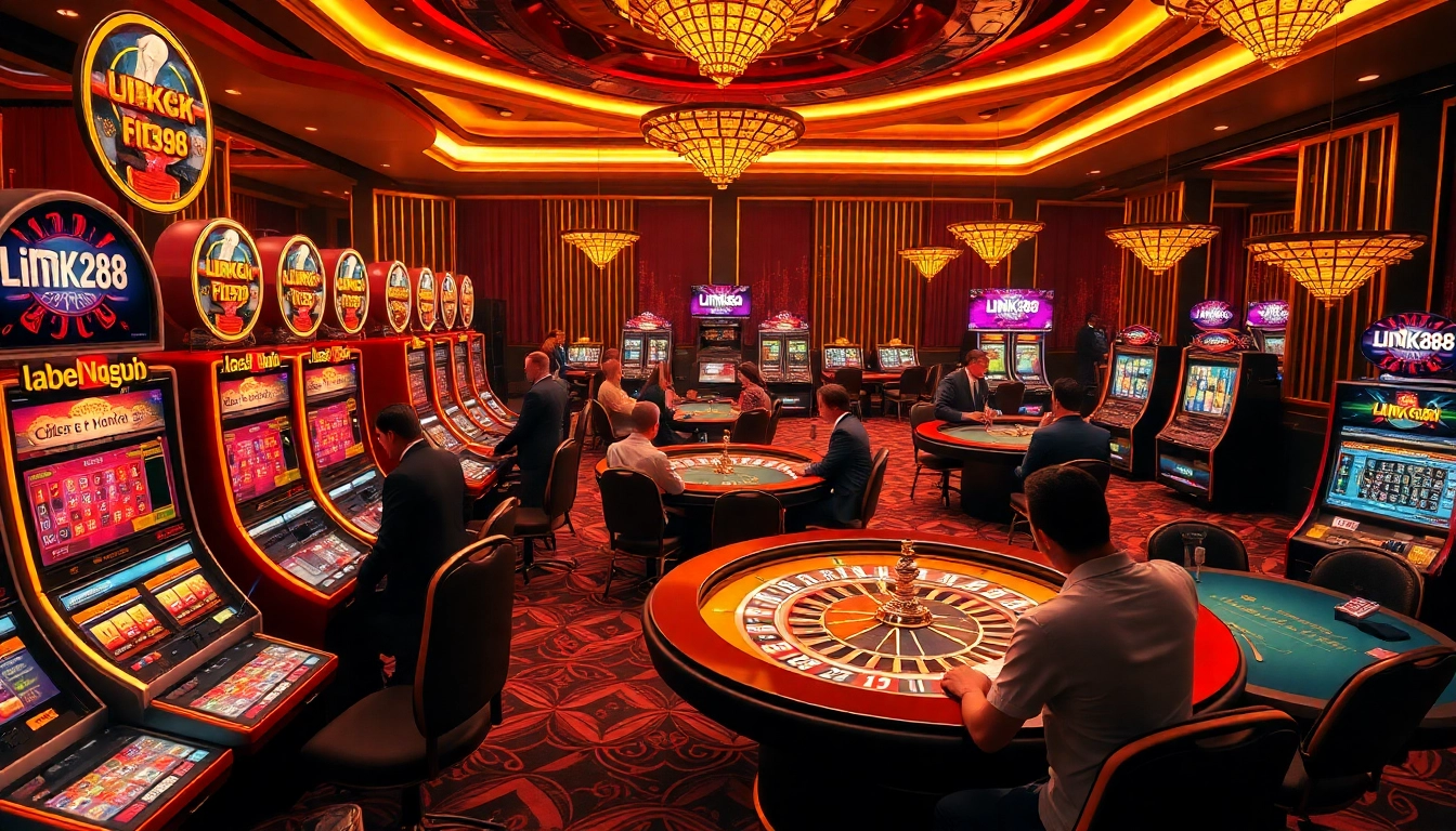 Experience the thrill of winning with Link NK88 in a vibrant casino atmosphere filled with exciting games.