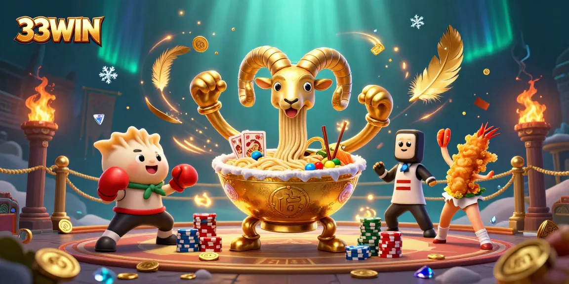 Engage in thrilling action at 33WIN with vibrant casino-themed characters and dynamic elements.