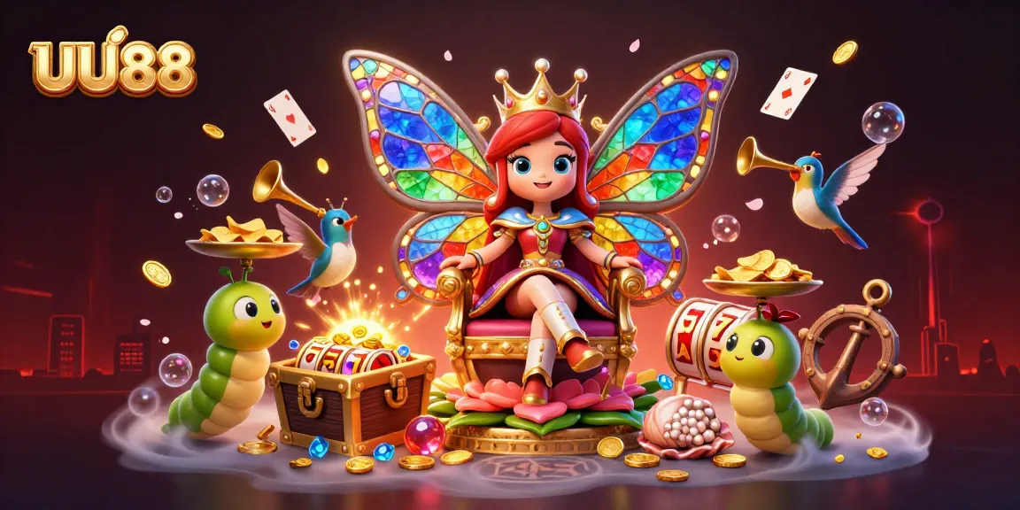 Experience winning excitement with UU88 illustrated in a rich casino-themed 3D scene.