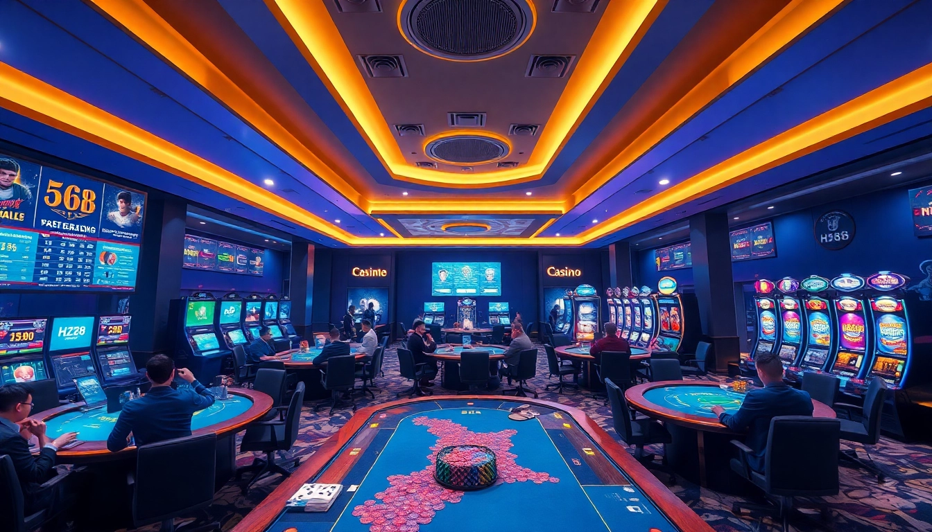 Experience the excitement at HZ88 online casino with vibrant gaming tables and live interactions.