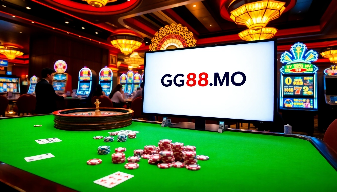 Experience the thrill of gaming at GG88.MOBI with vibrant casino elements and digital interfaces.