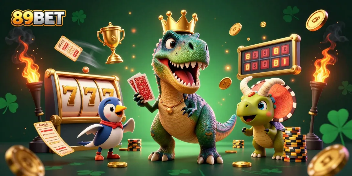 Experience thrilling gameplay at 89BET with charming characters in a vibrant casino setting.