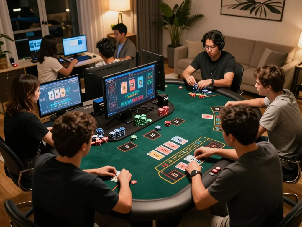 Players engage in dynamic online casino gaming with gen-e strategy on display