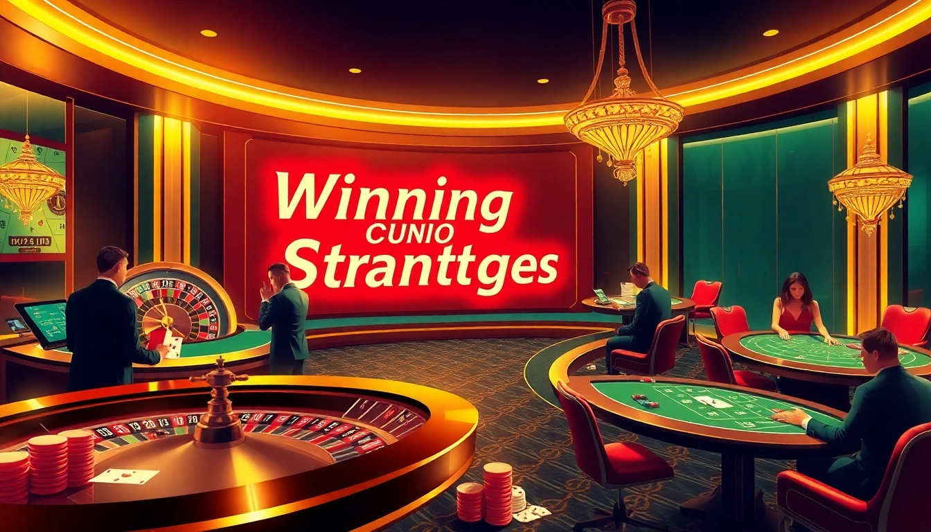 Cultivate winning strategies at the exciting casino scene featuring the online platform https://nk88nk.com/ with poker tables and roulette wheels.