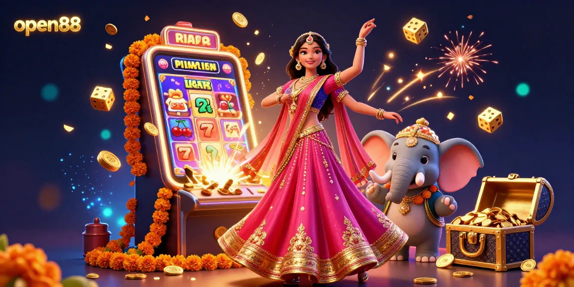 Engage with exciting games at open88's vibrant casino, featuring dynamic slot machines and colorful characters.