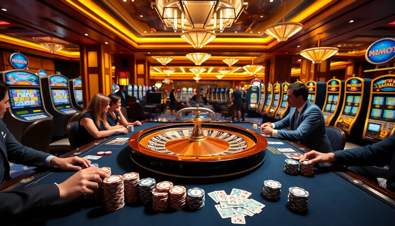 Experience the thrill of winning at the MMOO casino with vibrant gaming tables and high-stakes excitement.
