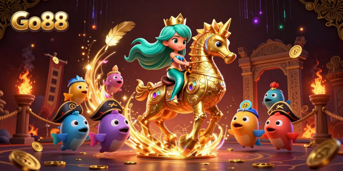 Engage in exciting gameplay at Go88 with a vibrant 3D mermaid-themed casino adventure.