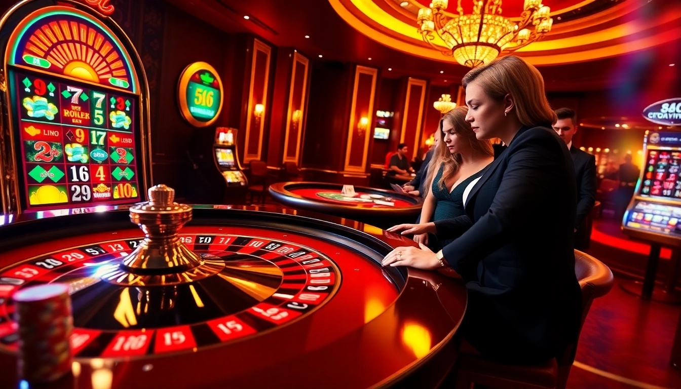 Players enjoy high-stakes excitement at https://8kbet.town/ casino tables surrounded by colorful chips and cards.