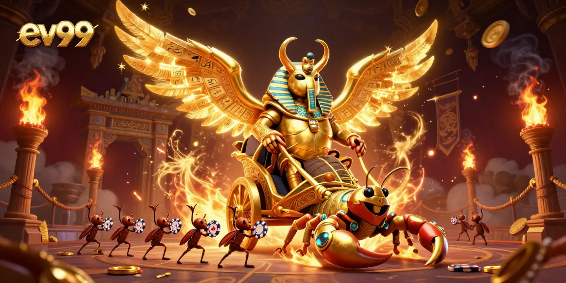 Engage with ev99's thrilling gaming journey in this vibrant casino atmosphere bustling with action.