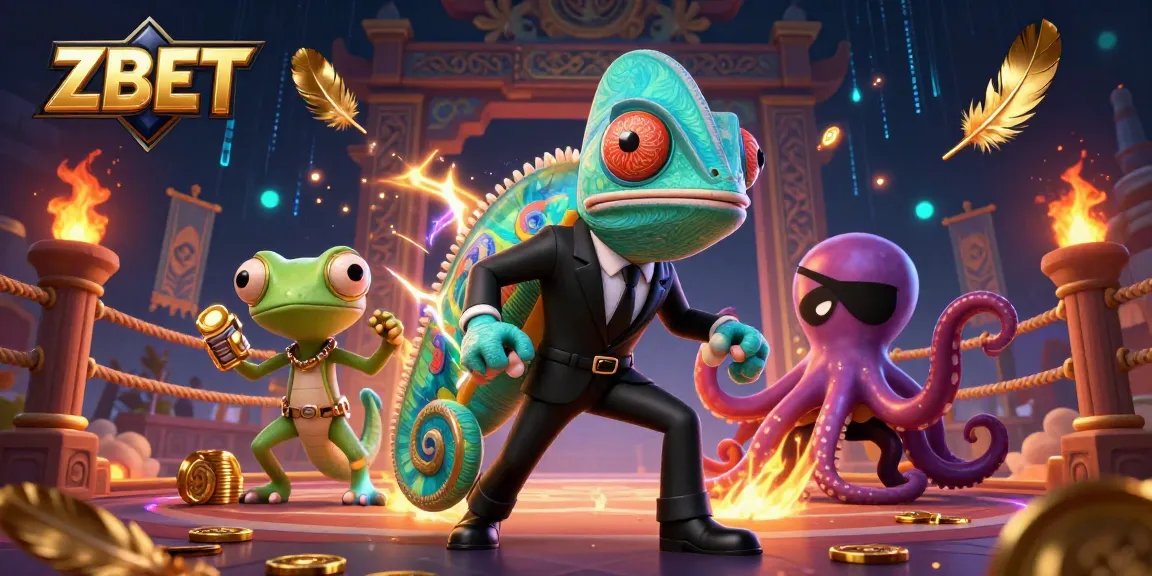 ZBET captures the thrill of gaming in an exciting 3D illustration featuring vibrant casino elements.