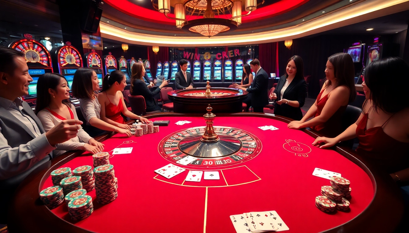 Players experience high-stakes excitement at win678 com's luxurious baccarat table.