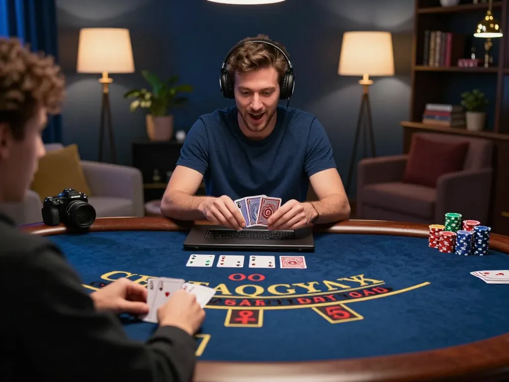 F168 player enjoying a live dealer blackjack game online with an engaging atmosphere