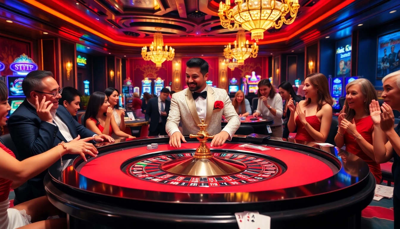 Exciting casino action at https://mm88.report/ with players engaging at a roulette table.