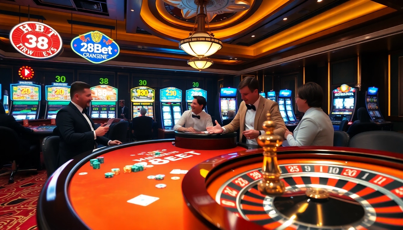 Winning players celebrate at 28BET poker table with high-stakes excitement.