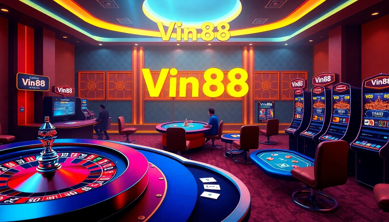 Experience the thrill of Vin88 with players engaging in exciting online casino games.