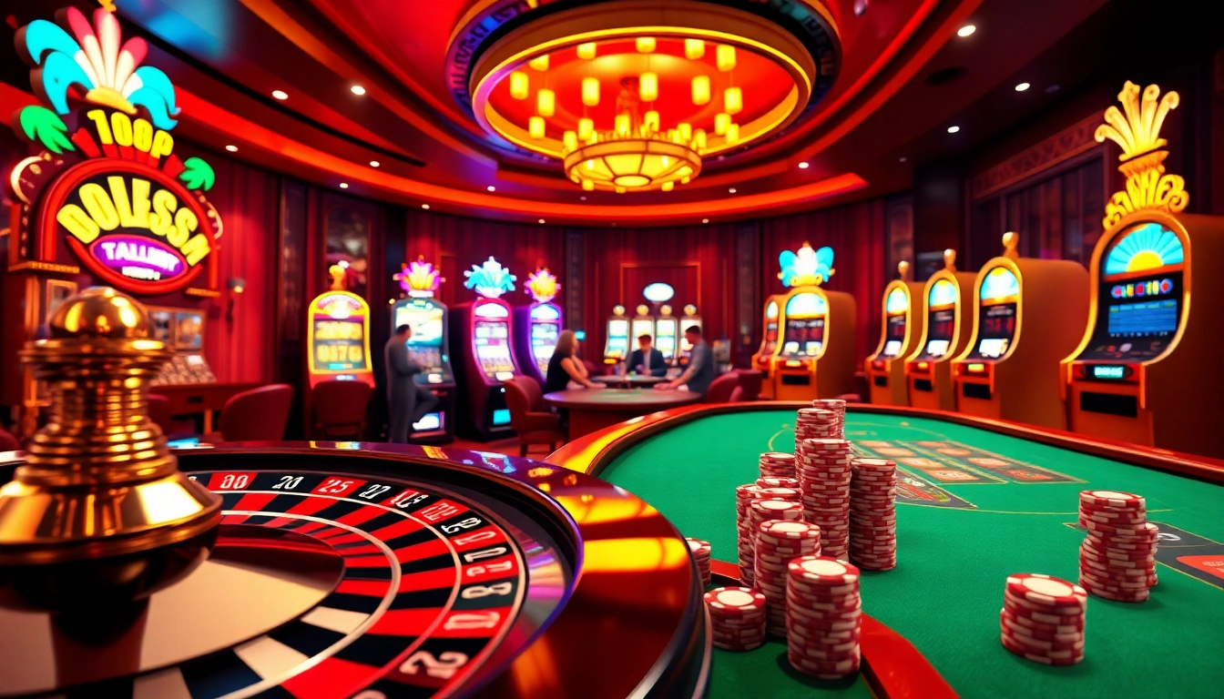 Exciting casino scene with vibrant 3D animation showcasing gambling action and hoat hinh 3d elements.
