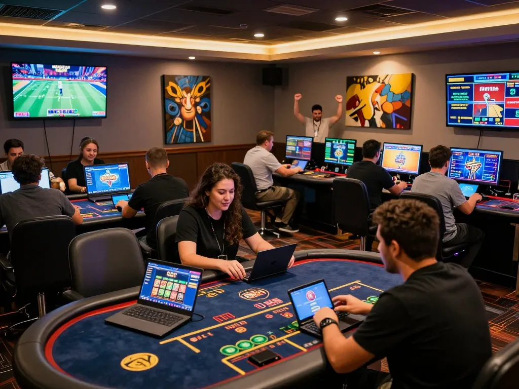 Bongdalu players engaging in live dealer games at an exciting online casino.