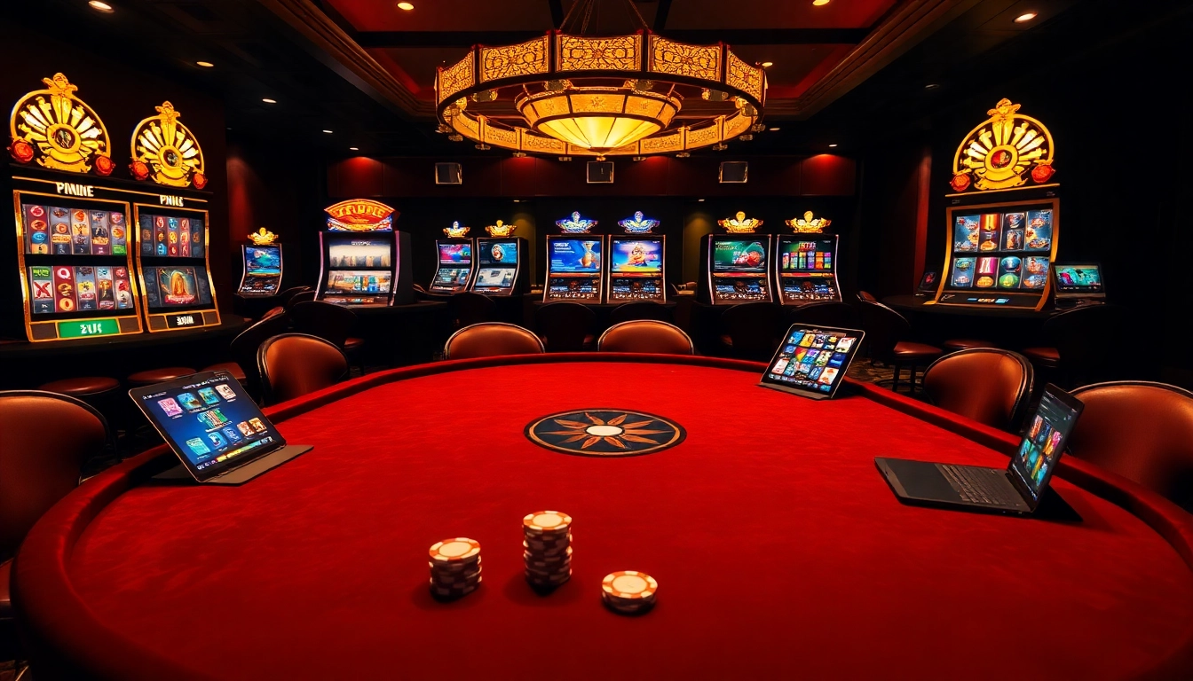 Experience thrilling gambling at fun 79 with elegant poker tables and exciting slot machines.