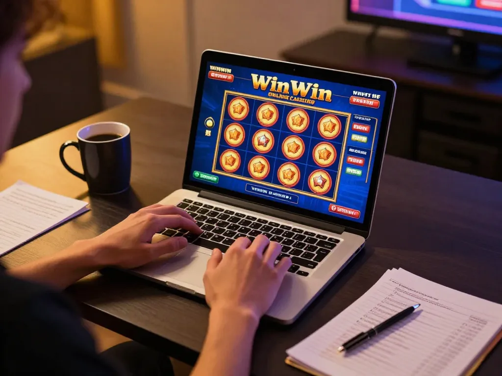 Engaging gaming session on WinWin platform showcasing dynamic slot gameplay.