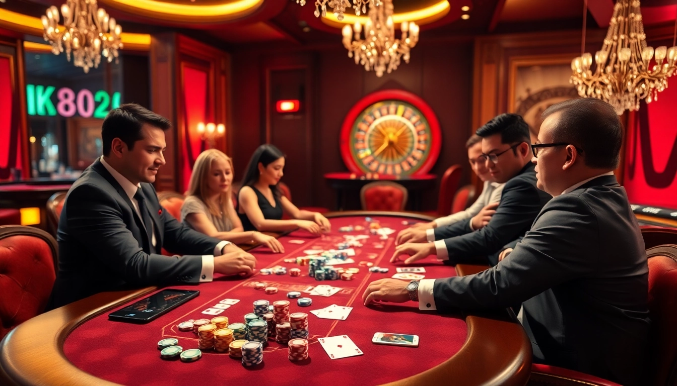 A dynamic poker game scene at https://88ii88.com/ featuring colorful chips and intense player focus.