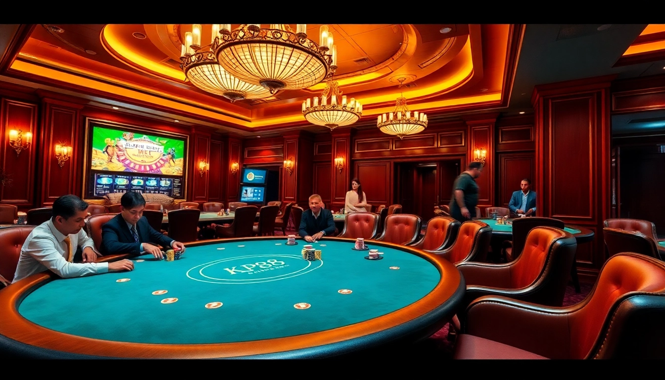 Enjoy thrilling poker action at KP88's luxurious casino.