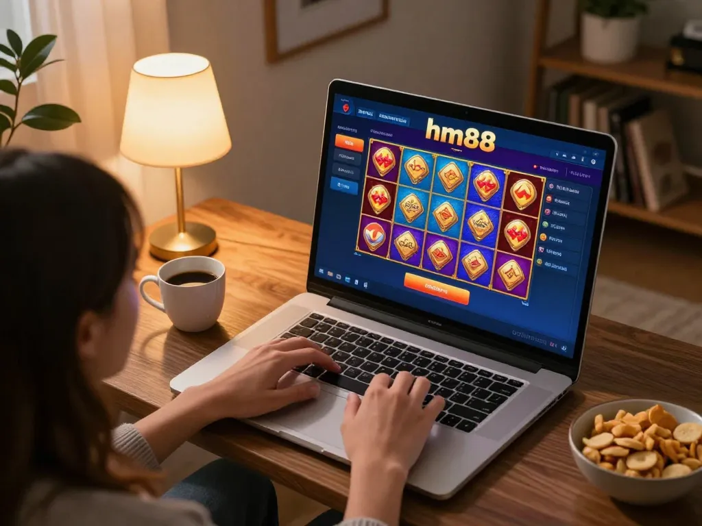 Experience exciting online gaming with hm88 as players engage with vibrant casino app interface