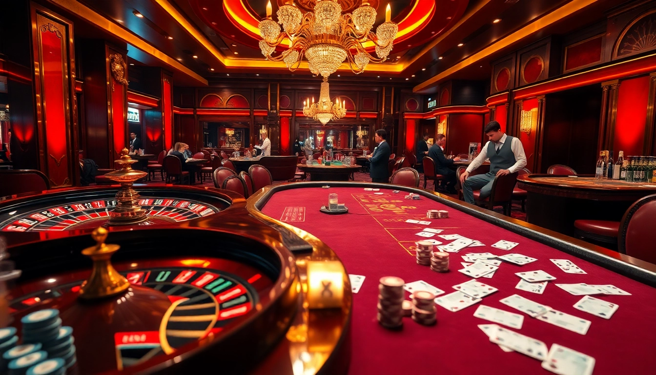 Experience high-stakes action with trusted nhà cái uy tín in an elegant casino setting.