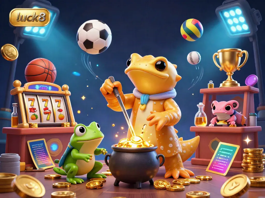 Experience thrilling jackpot chances at luck8 with this vibrant scene of magic and adventure.
