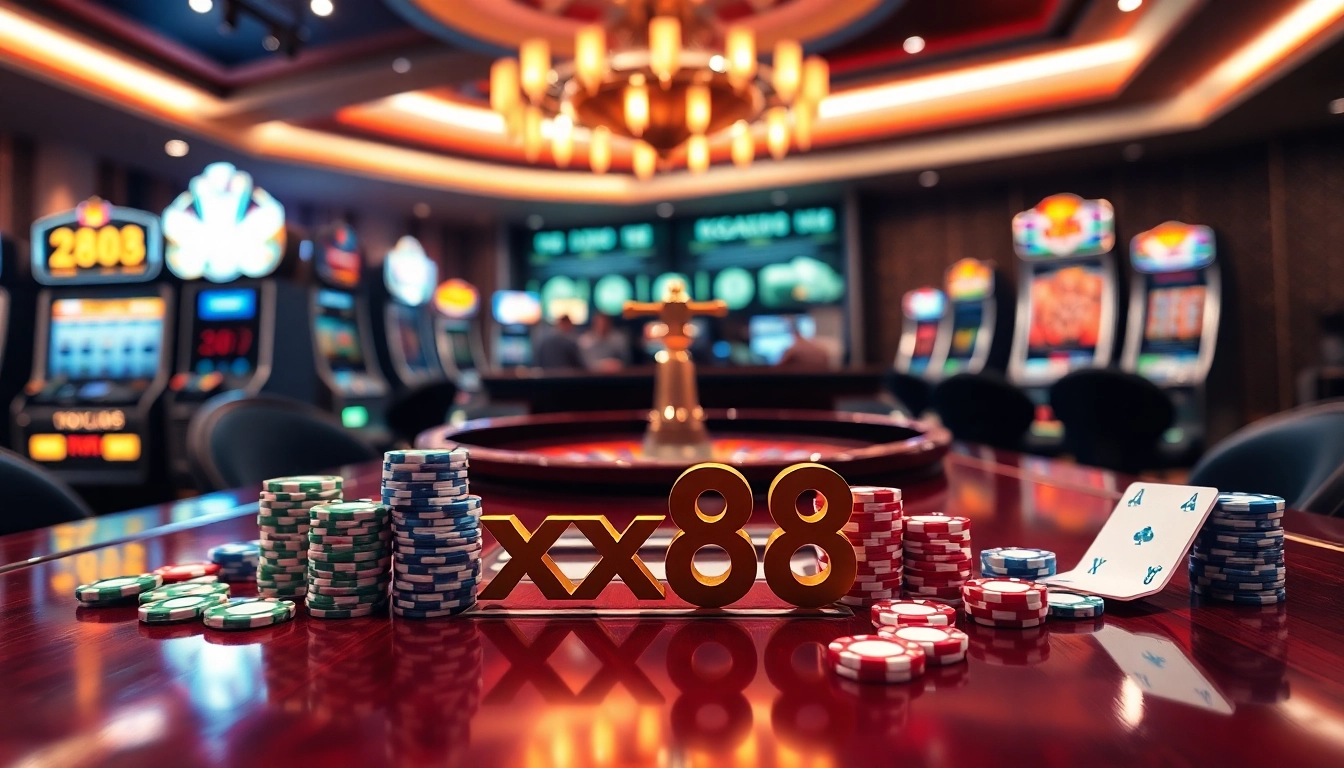 Experience thrilling gambling at xx88 with vibrant casino visuals and exciting gameplay.
