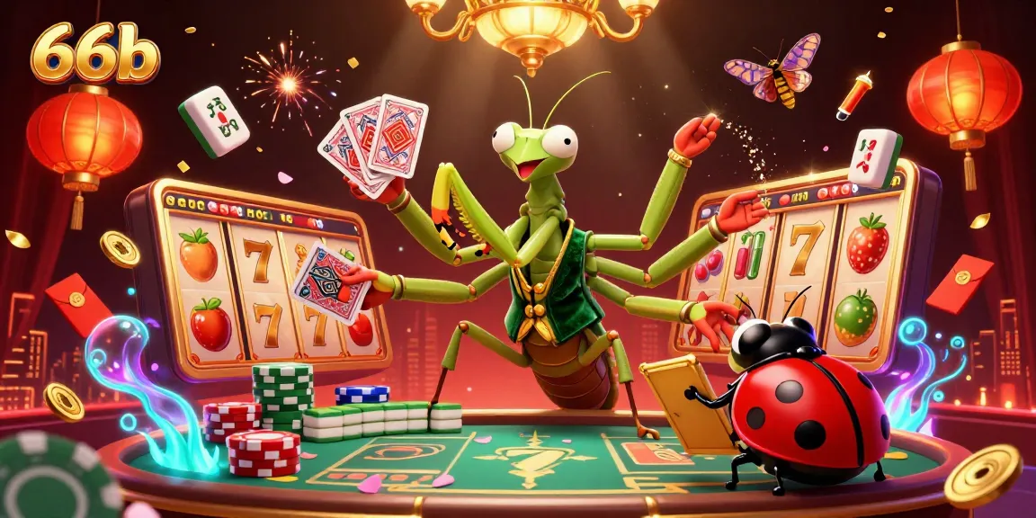 Experience winning moments at 66b with vibrant slots and energetic casino characters.
