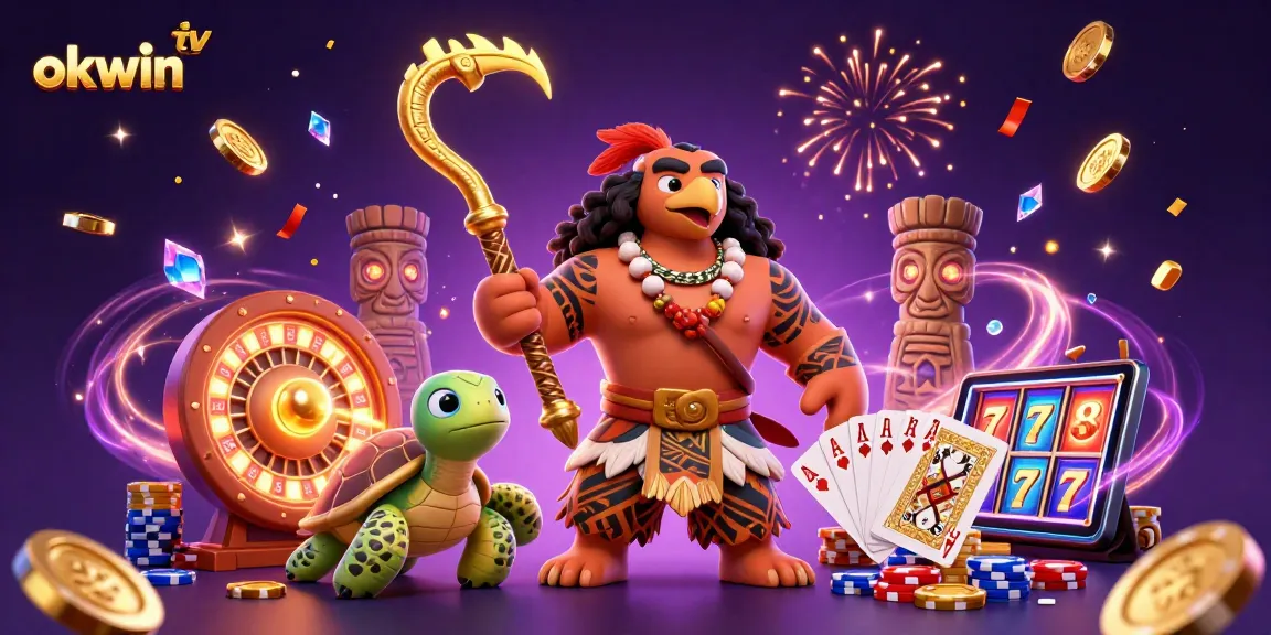 Experience the thrill of casino games with okwin tv showcasing vibrant 3D illustrations and dynamic action.