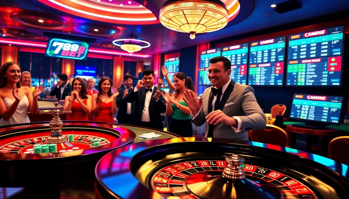 Experience the thrill of winning at 789 BET with an exciting casino scene.