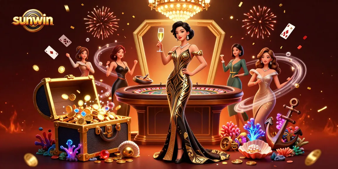Experience thrilling wins at sunwin with an elegant atmosphere filled with golden coins and dynamic live casino gaming elements.