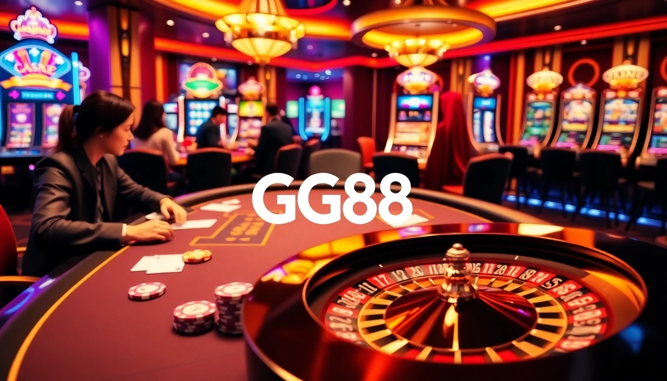 Experience thrill and success at GG88 with exciting gambling action at a casino table.
