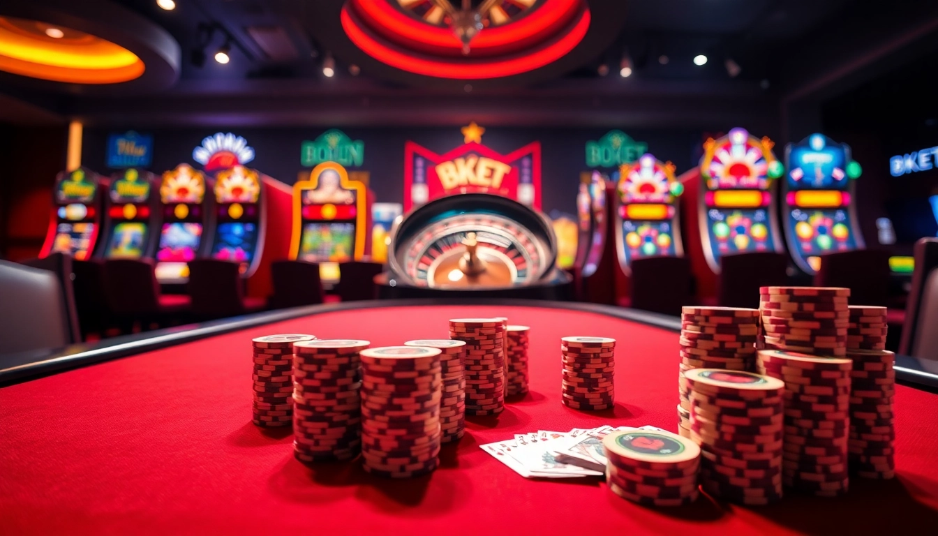 Experience thrilling gameplay at 8kbet with vibrant slot machines and poker tables.